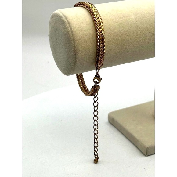 Vintage Gold Chain Necklace & Bracelet Set With Dangling Beads.  A6 - Picture 12 of 12